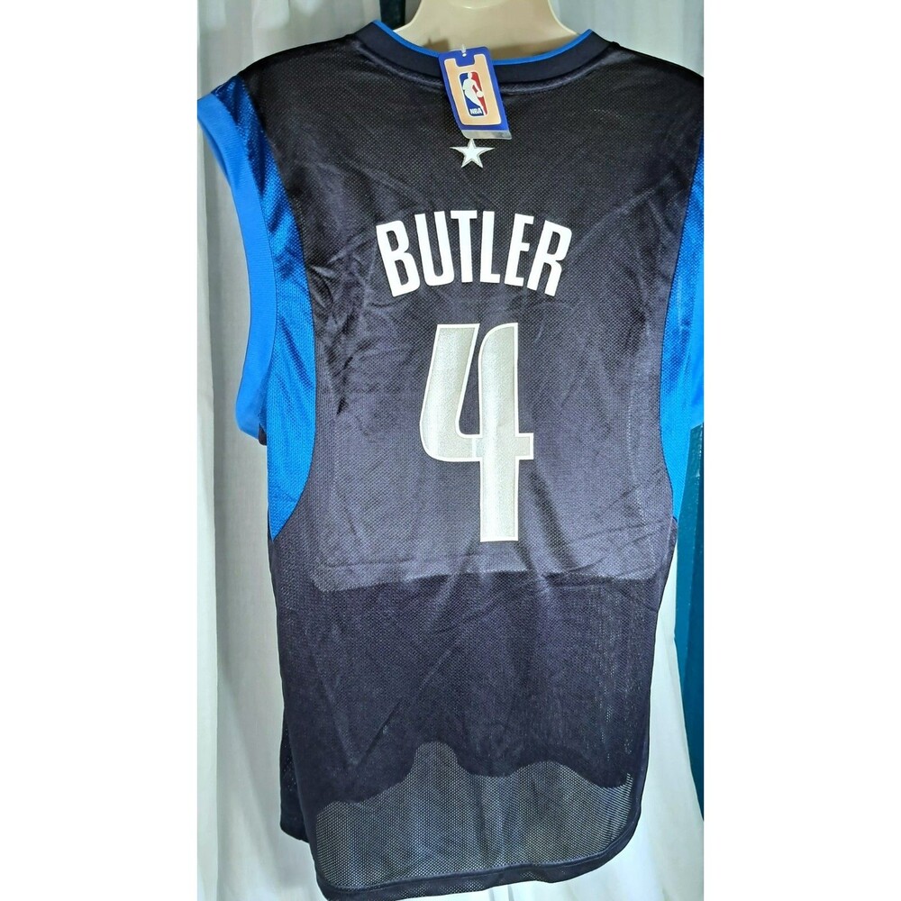 NWT Dallas Mavericks Jersey Mens L Navy Blue NBA Basketball Caron Butler Adidas